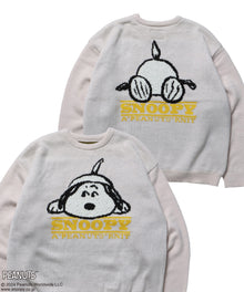 TP SNOOPY FACE KNIT / スヌーピー オーバーサイズ ニット プルオーバー クルーネック アイボリー