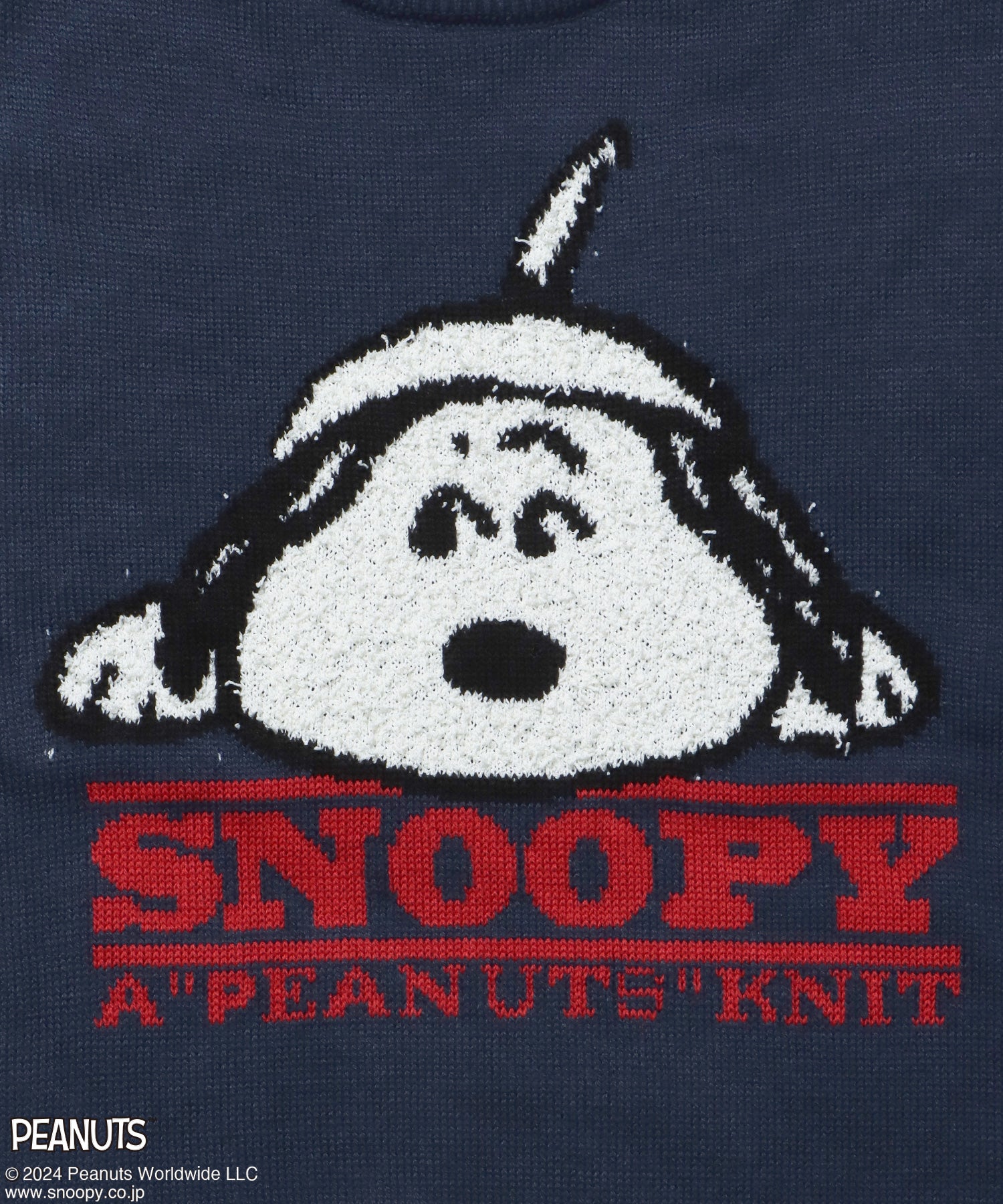 SEQUENZ（シークエンズ）】TP SNOOPY FACE KNIT / オーバーサイズ ニット プルオーバー クルーネック ネイビー –  NAVAL Online Store