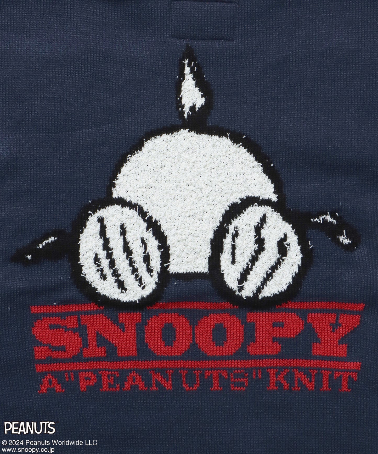 TP SNOOPY FACE KNIT / スヌーピー オーバーサイズ ニット プルオーバー クルーネック ネイビー