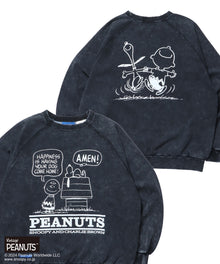 TP VINTGE FRIENDS WASHED C/N SWEAT / オーバーサイズ 裏起毛 スウェット プルオーバー クルーネック ブラック