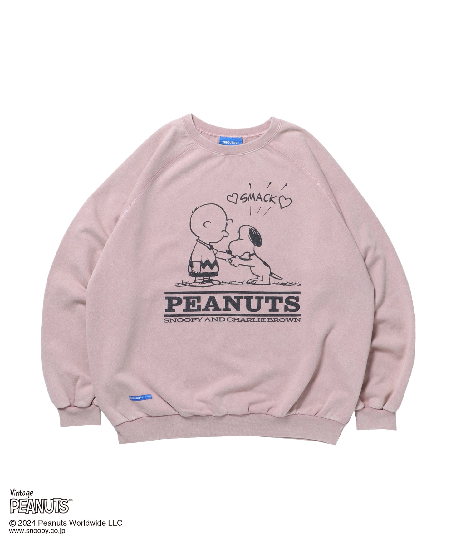 TP VINTGE FRIENDS WASHED C/N SWEAT / オーバーサイズ 裏起毛 スウェット プルオーバー クルーネック ピンク