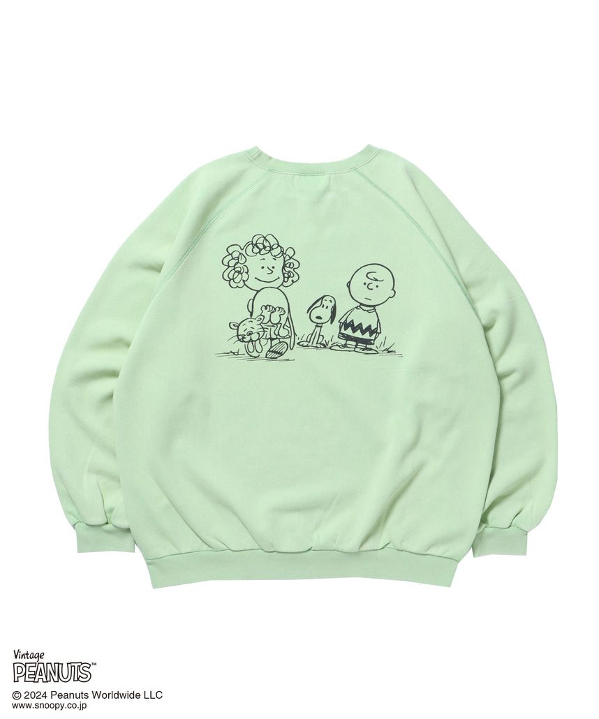 TP VINTGE FRIENDS WASHED C/N SWEAT / オーバーサイズ 裏起毛 スウェット プルオーバー クルーネック ミント