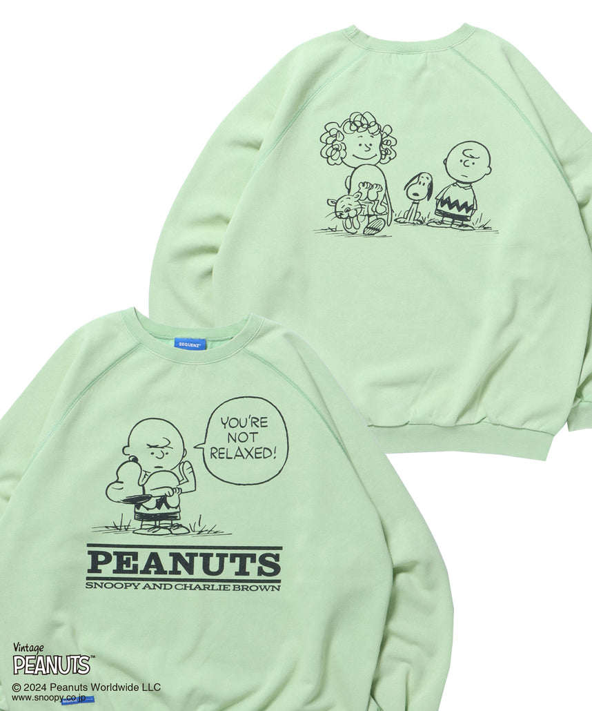 TP VINTGE FRIENDS WASHED C/N SWEAT / オーバーサイズ 裏起毛 スウェット プルオーバー クルーネック ミント