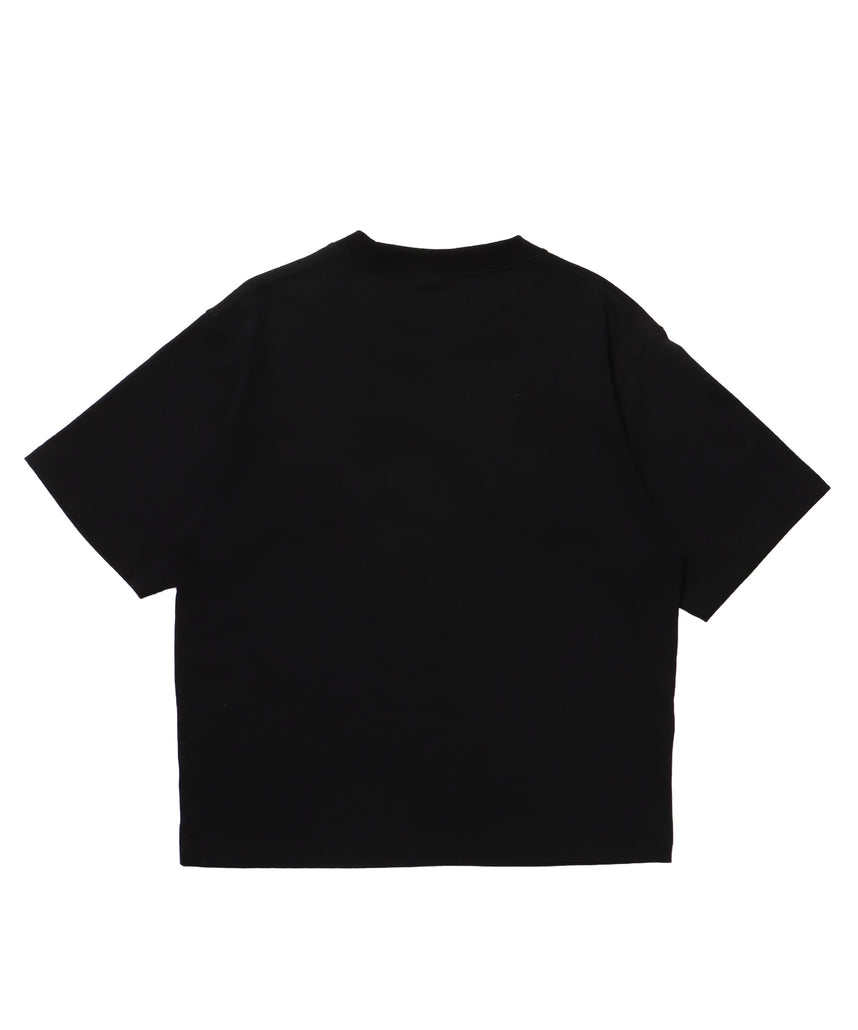 ※WEB限定 / ギンガムチェックワッペン半袖T / sqnz gingham applique tee ブラック
