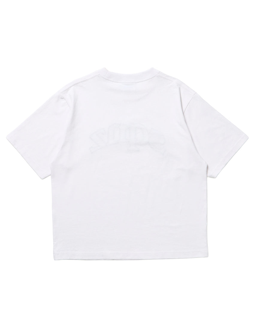 ※WEB限定 / ギンガムチェックワッペン半袖T / sqnz gingham applique tee ホワイト