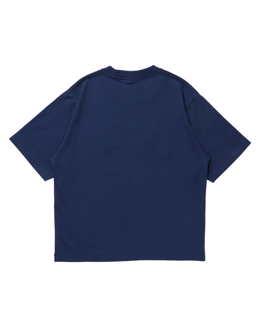 sqnz gingham applique tee / Tシャツ 半袖 クルーネック ワッペン チェック ダークネイビー