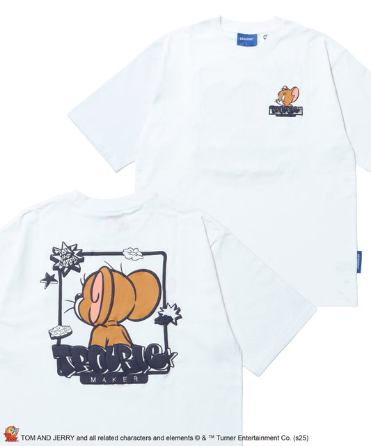 TJ BACK STYLE POP TEE / トムとジェリー Tシャツ 半袖 クルーネック ワンポイント 柄01