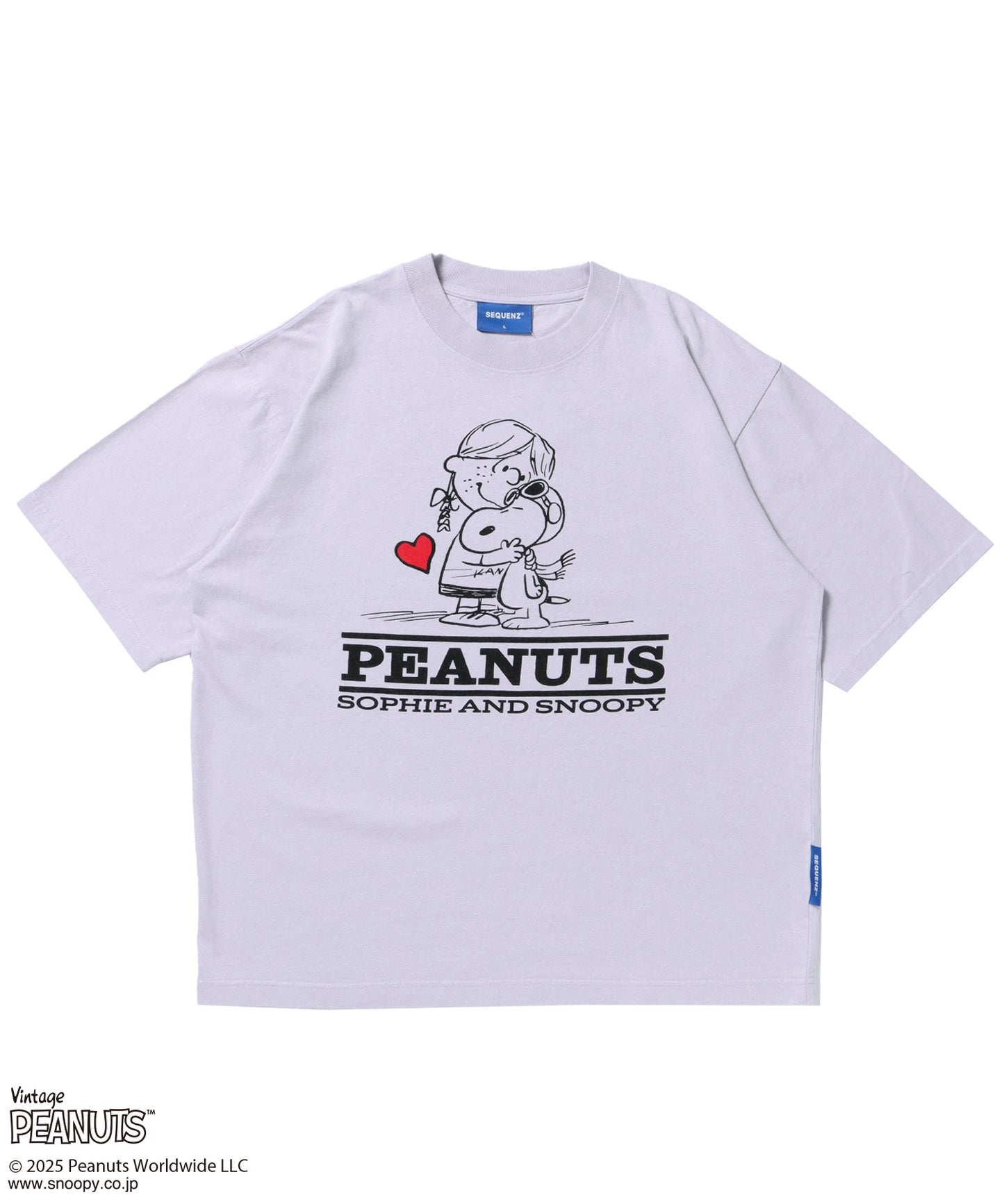 TP VINTAGE HEARTFUL S/S TEE / スヌーピー ピーナッツ Tシャツ 半袖 クルーネック ラベンダー