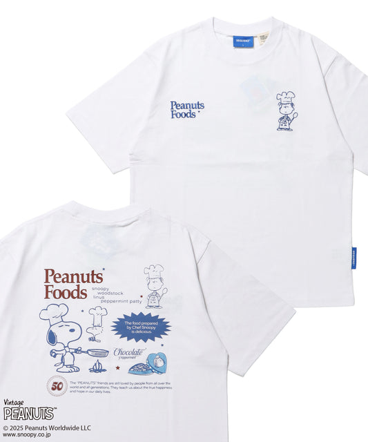 TP SOUVENIR S/S TEE / スヌーピー ピーナッツ Tシャツ 半袖 クルーネック ワンポイント 刺繍 ホワイト