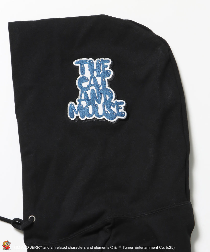 TJ O.G LOGO ZIP PK / トムとジェリー パーカー ジップ 刺繍 プリント ワッペン ブラック