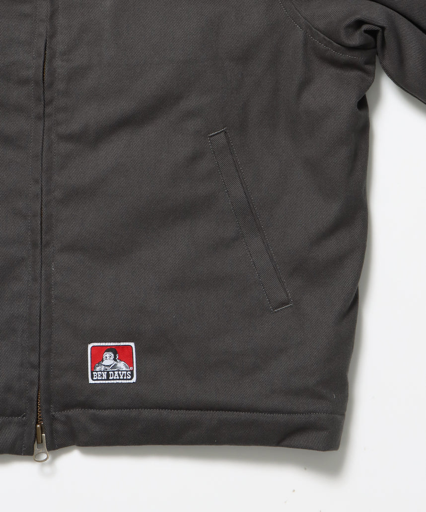 PADDED EISENHOWER JACKET / オーバーサイズ ビッグシルエット ジャケット アウター 中綿 ジップ チャコール