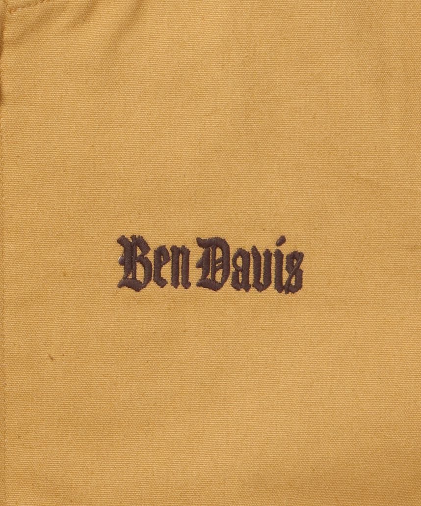 MECHANIC EMB RIBBED JACKET / ワーク ジャケット 刺繍 ジャケット ダック アウター ベージュ