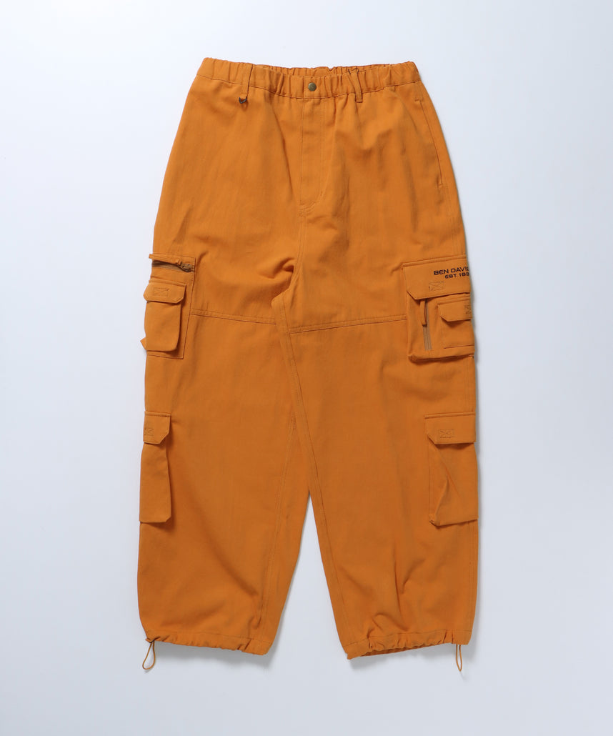 THESE DAYS TECH CARGO PANTS / ワイドテーパード 裾ドローコード オレンジ