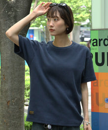 WAFFLE S/S CREW / クルーネック ワッフル オーバーサイズ 半袖 レイヤード ネイビー