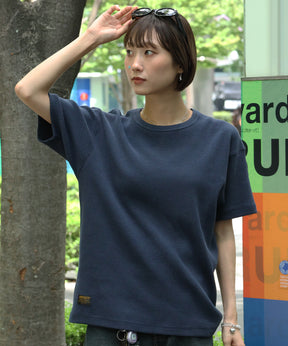 WAFFLE S/S CREW / クルーネック ワッフル オーバーサイズ 半袖 レイヤード ネイビー