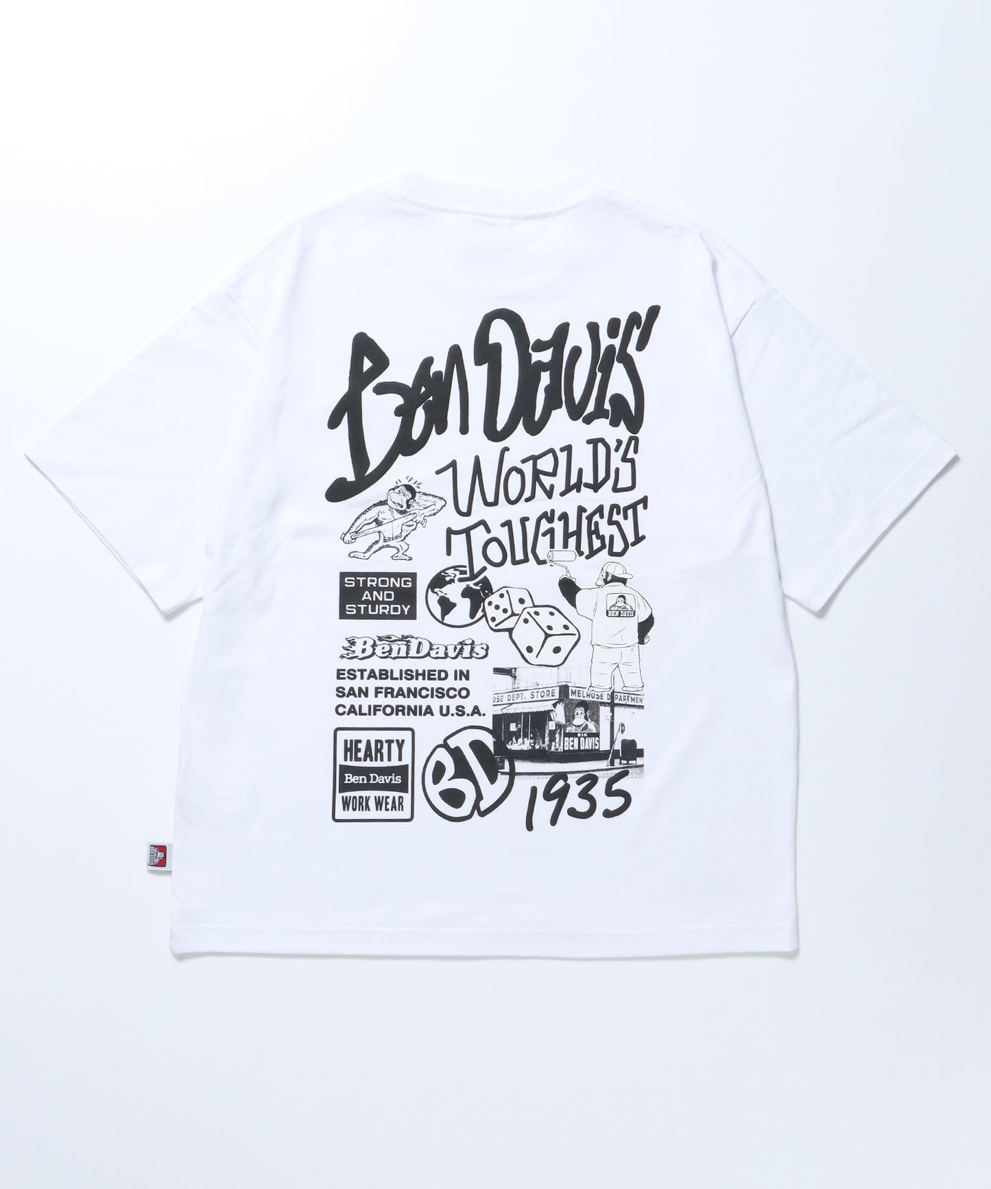 LS&SS 2TEES LAYERED TAGGING / Tシャツ ロンT 半袖 長袖 ビックサイズ ホワイト