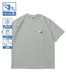COOLER GORILLA EMB TEE / 接触冷感 オーバーサイズ 半袖 Tシャツ クルーネック 刺繍 ワンポイント プリント ユニセックス グリーン