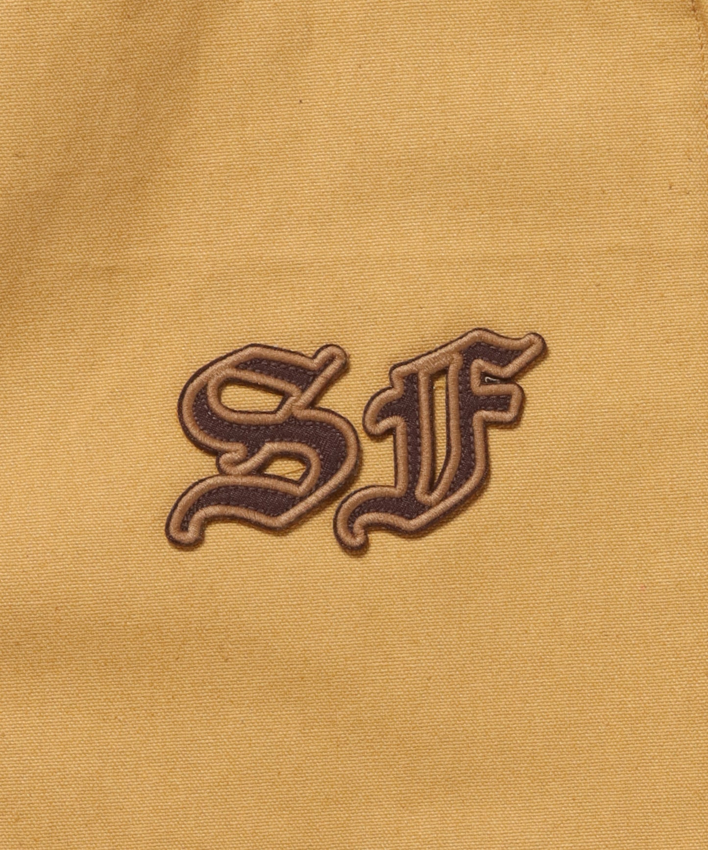 MECHANIC EMB RIBBED JACKET / ワーク ジャケット 刺繍 ジャケット ダック アウター ベージュ