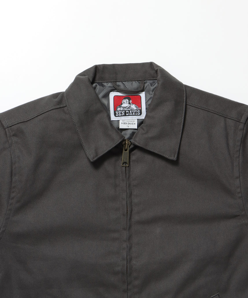 PADDED EISENHOWER JACKET / オーバーサイズ ビッグシルエット ジャケット アウター 中綿 ジップ チャコール