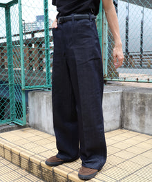 USA GORILLA CUT DENIM PANTS / ゴリラカット 12oz デニム エクストラワイドパンツ  センタープレス フリスコ メキシコ産 ネイビー
