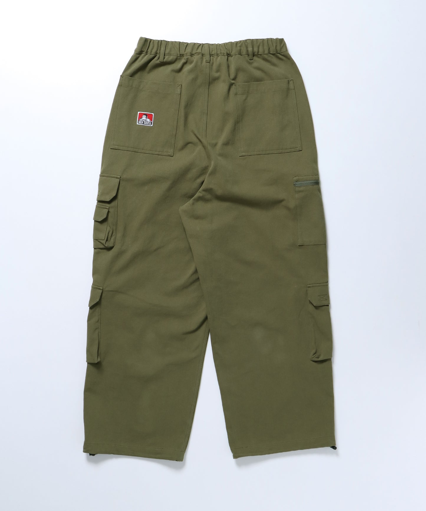 THESE DAYS TECH CARGO PANTS / ワイドテーパード 裾ドローコード カーキ