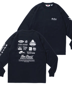 SPONSORED L/S TEE[REG] / ロンT 長袖 ワンポイント レギュラーサイズ ロゴ ブラック