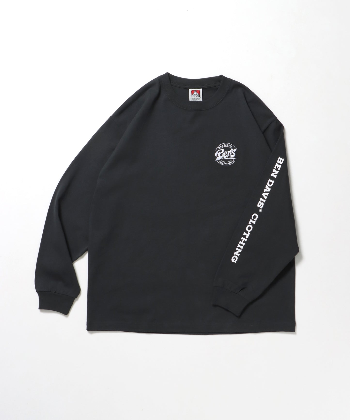 CIRCLE LOGO L/S TEE[WIDE] / ロンT 長袖 ワンポイント レギュラーサイズ ポケット チャコール