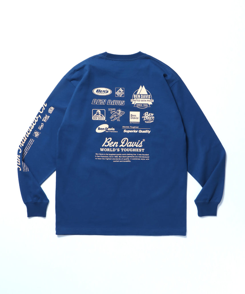 SPONSORED L/S TEE[REG] / ロンT 長袖 ワンポイント レギュラーサイズ ロゴ ロイヤルブルー