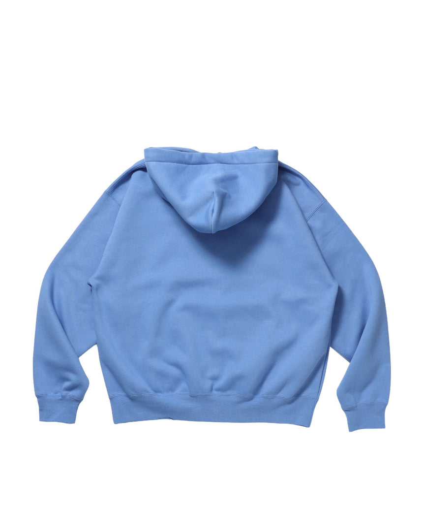 BD SWEAT ZIP HOODIE / スウェットパーカー Wジップ フーディ ワンポイント刺繍 裏起毛 ユニセックス スカイブルー