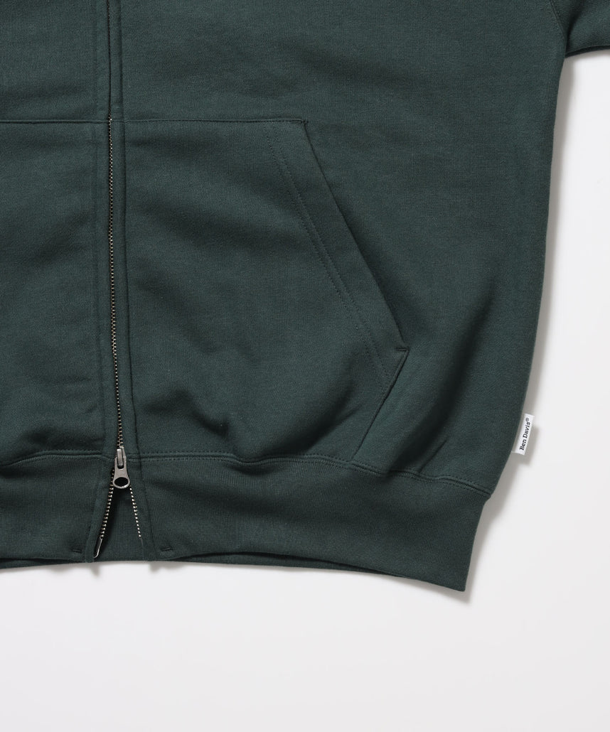 SANMARINO ZIP HOODIE / ジップパーカー フード キャラクター デザイン 裏起毛 ユニセックス ダークグリーン