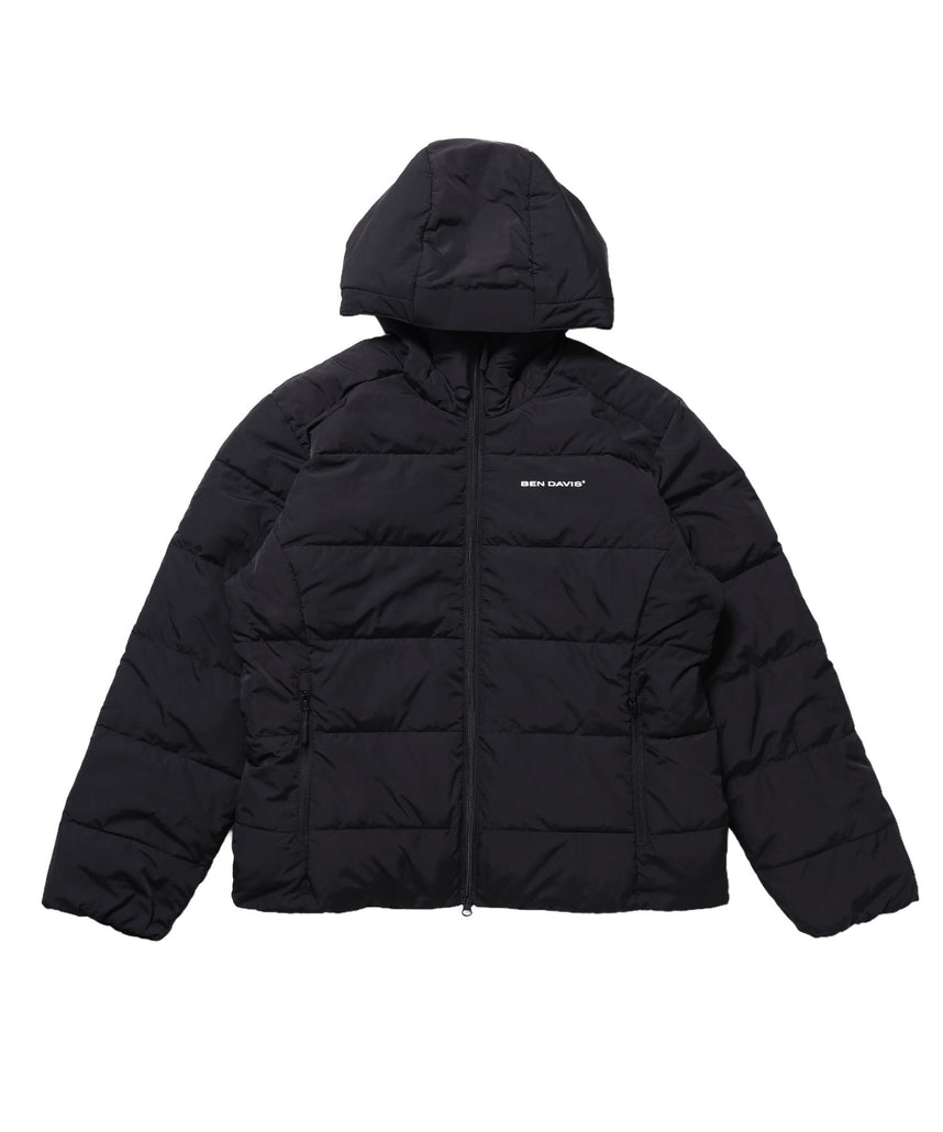 BD HOODED PUFFER JACKET / ダウンジャケット パッファー フード ユニセックス ブラック