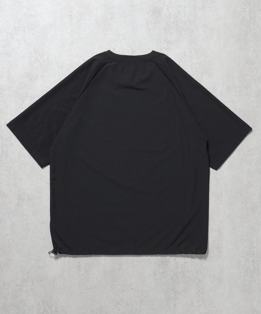 ナイロンゲームTシャツ / ドローコード ブラック