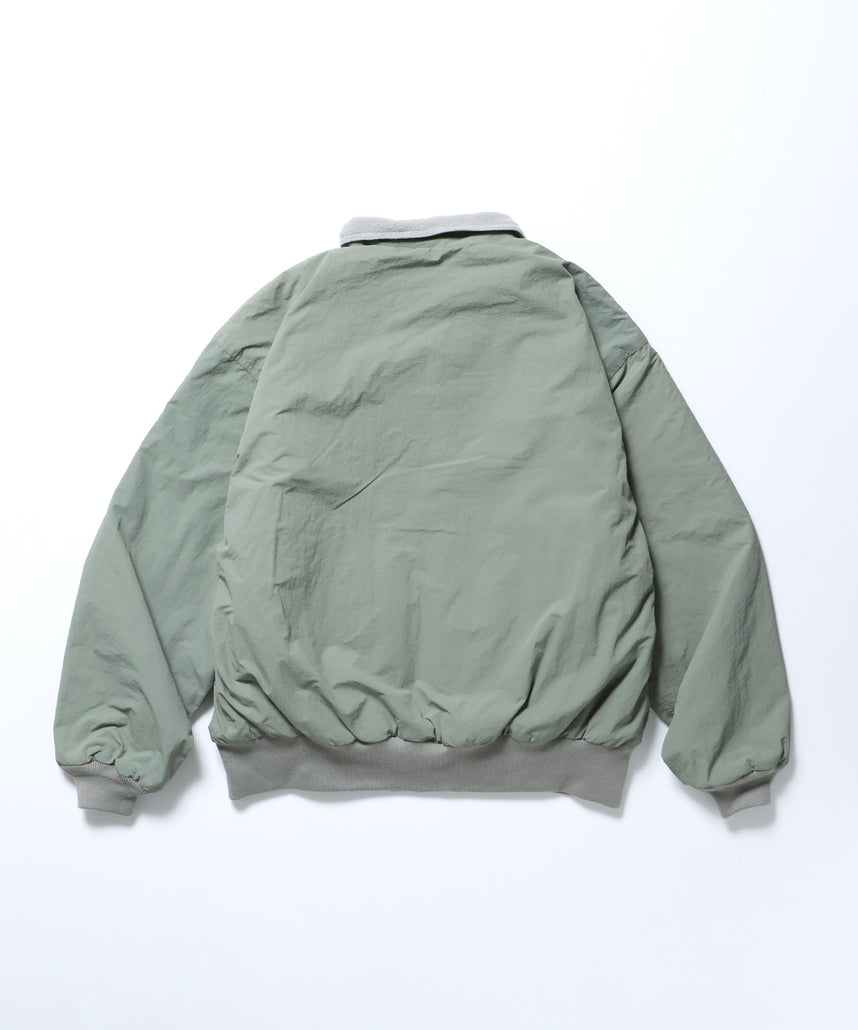 RV SHELLED FLEECE JACKET / シティガール シティボーイ リバーシブル ブロークコア ジップ シンプル カーキ