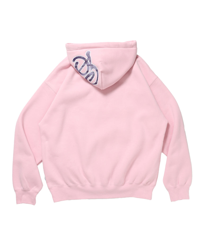 Design Pullover P/K / プルパーカー フード デザイン 裏起毛 ユニセックス ピンク