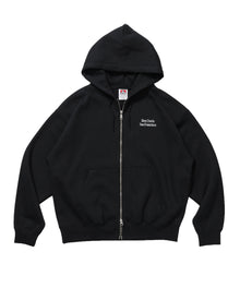 BD SWEAT ZIP HOODIE / スウェットパーカー Wジップ フーディ ワンポイント刺繍 裏起毛 ユニセックス ブラック