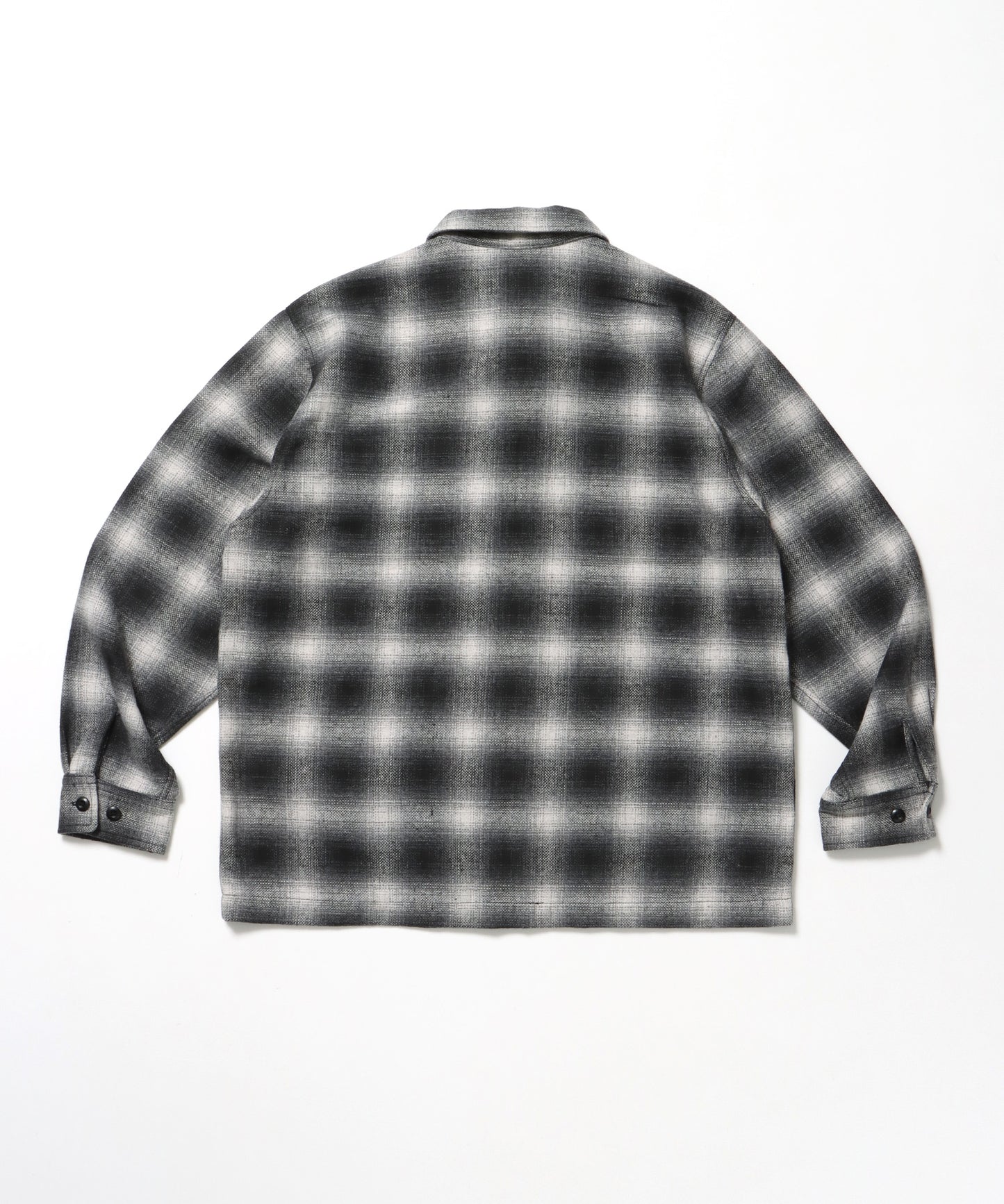 HEAVY PLAID ZIP JACKET / ジップジャケット チェック 起毛 ライトアウター ブラック