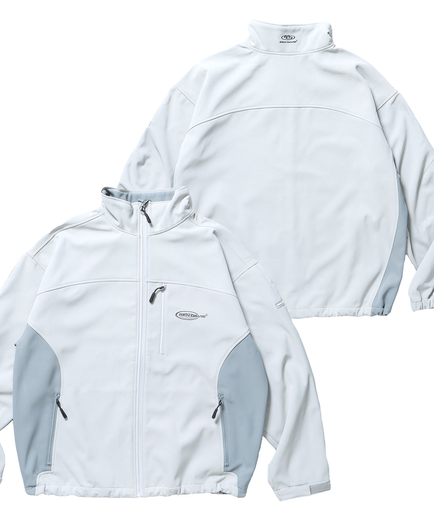 SOFTSHELL ACTIVE JACKET / フリース ジップ ドローコード オフホワイト