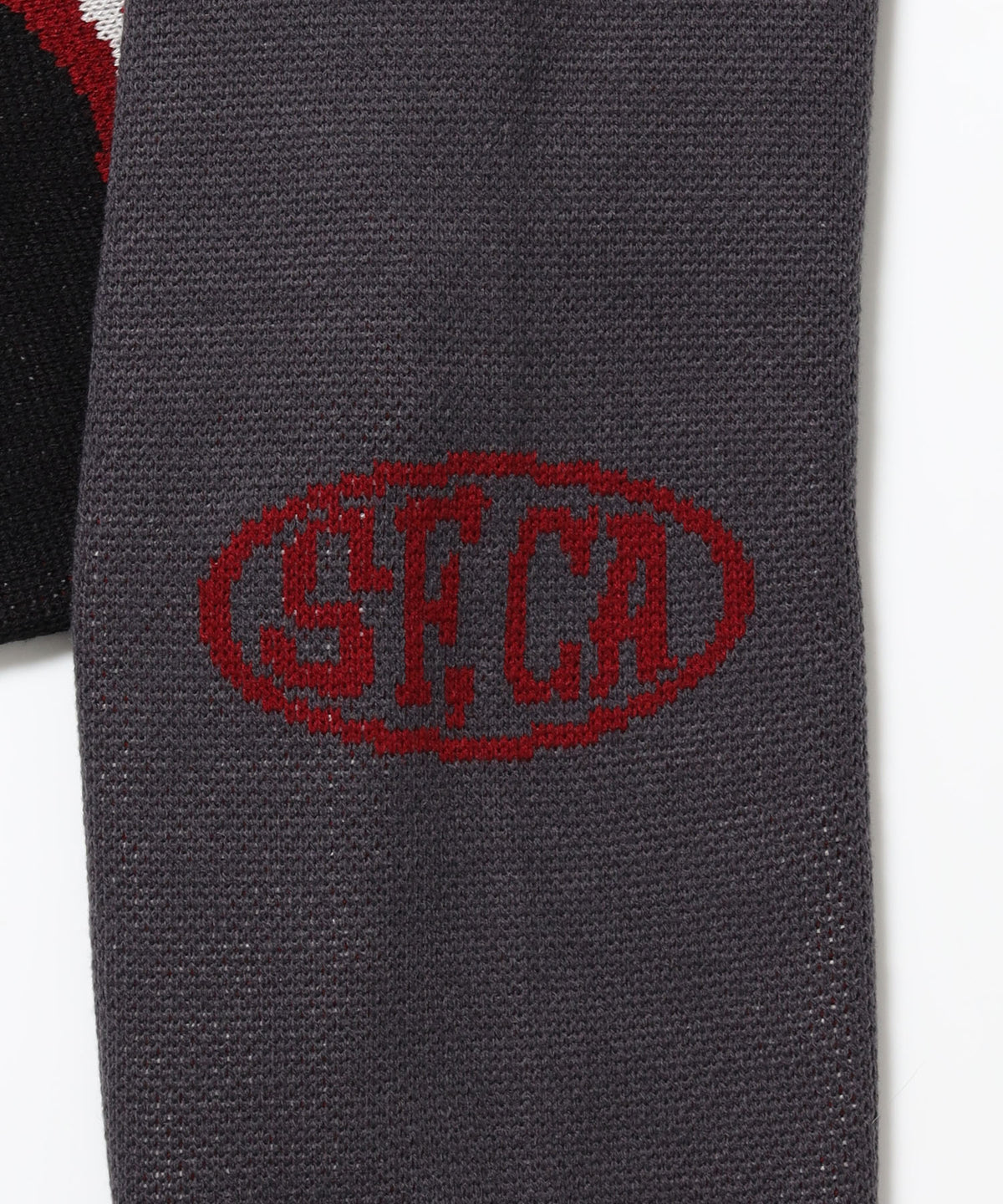 BALLPARK KNIT JACKET / ニット ジャケット ジャケード 刺繍 スタジャン スタジアムジャンパー ユニセックス 秋冬 ブラック