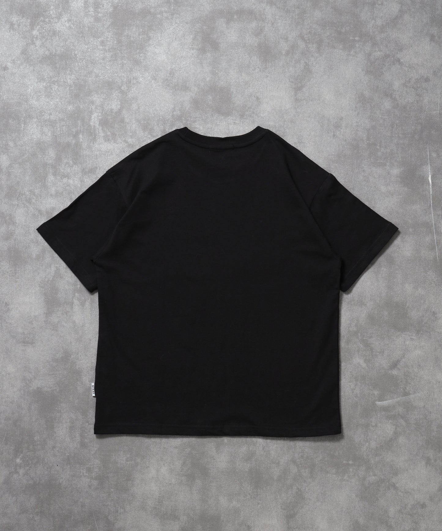 フラワー刺繍ロゴショート丈Tシャツ / Tシャツ クルーネック 半袖 刺繍 花柄 【短丈】 ブラック