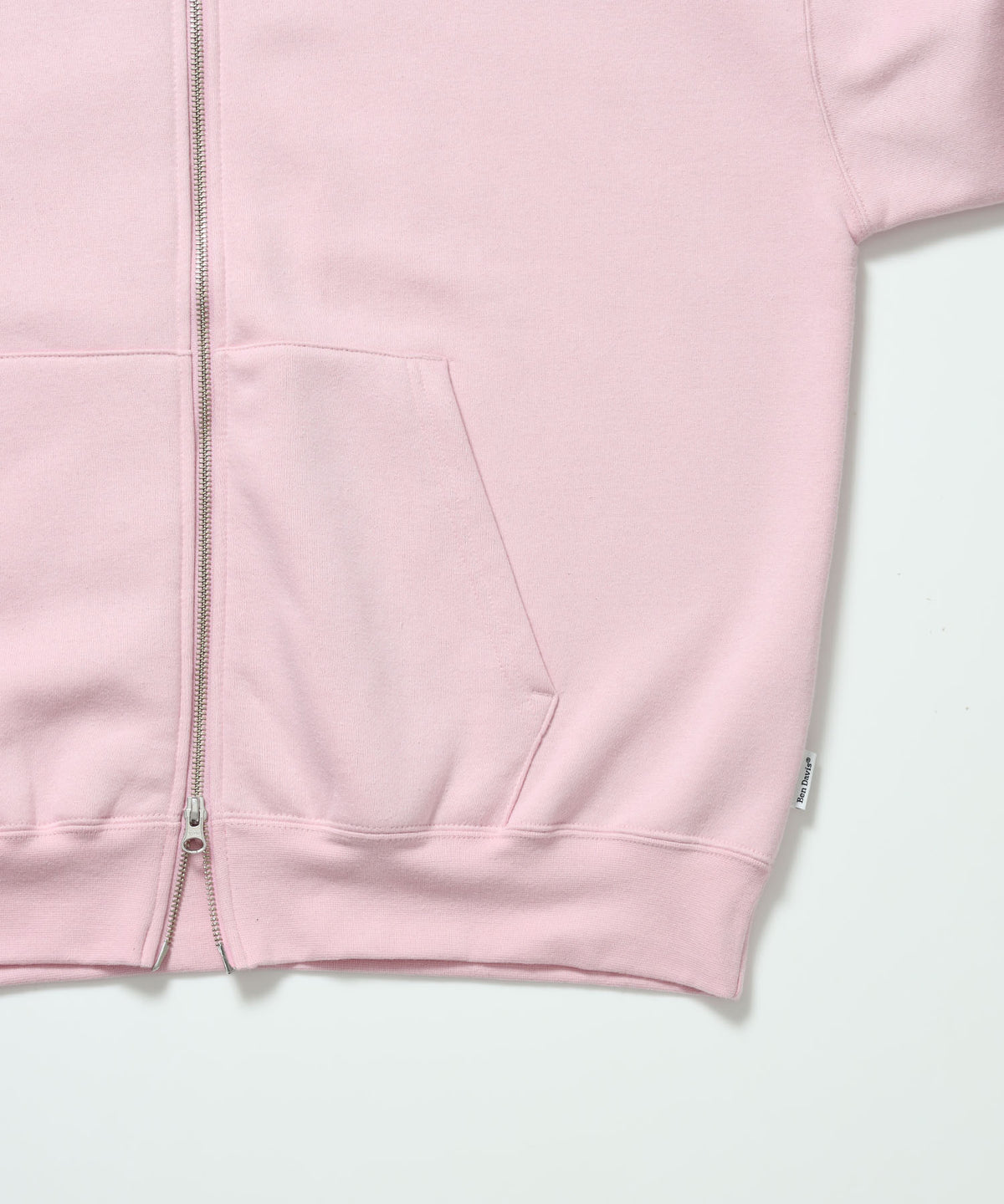 BD SWEAT ZIP HOODIE / スウェットパーカー Wジップ フーディ ワンポイント刺繍 裏起毛 ユニセックス ピンク