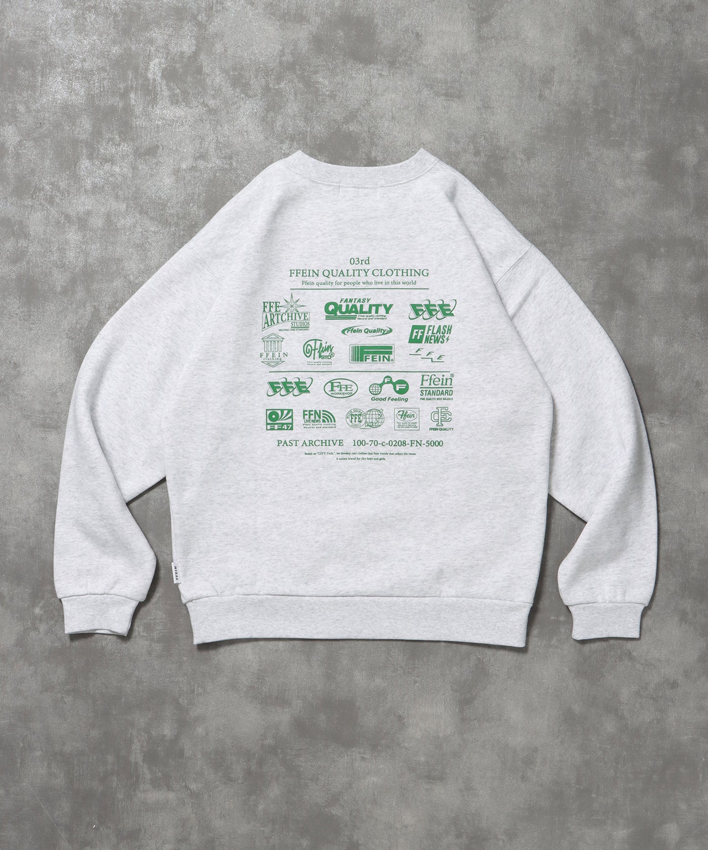 ヘビーウエイトバックダイナーロゴスウェット / 裏起毛 スウェット クルーネック ワンポイント プリント アッシュグレー