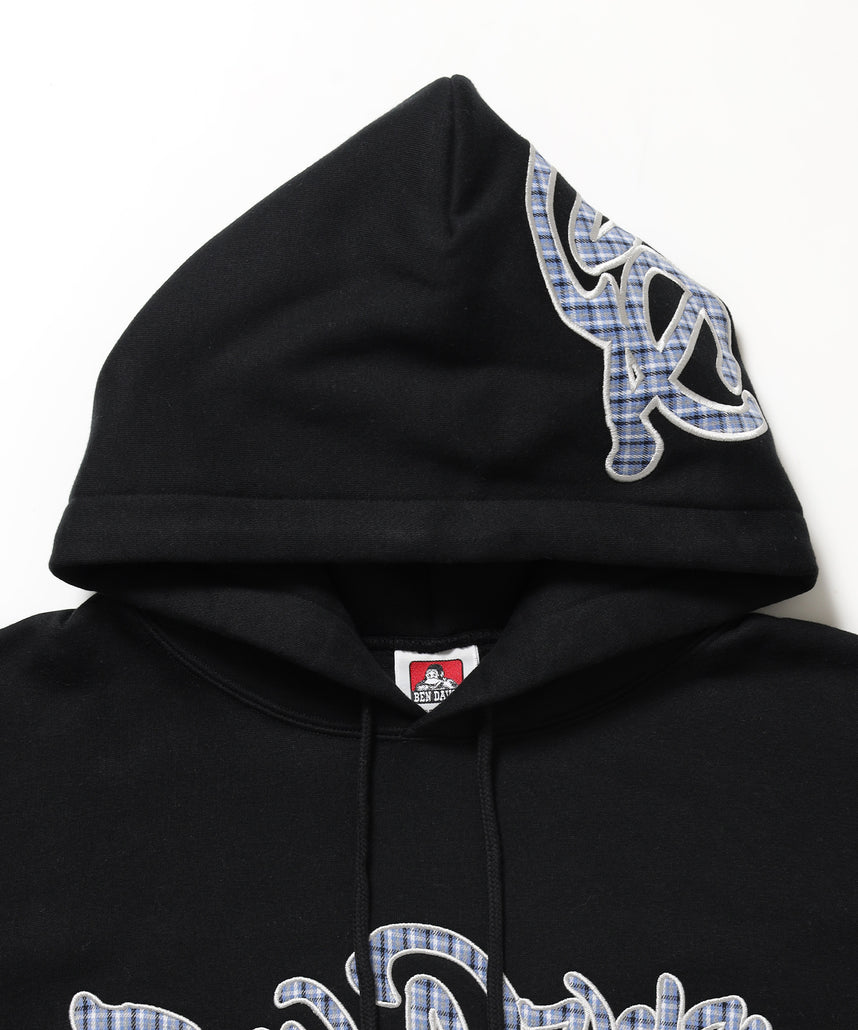 Design Pullover P/K / プルパーカー フード デザイン 裏起毛 ユニセックス ブラック
