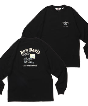 THEATER EMBRO L/S TEE[REG] / ロンT 長袖 ワンポイント レギュラーサイズ 刺繍 ブラック