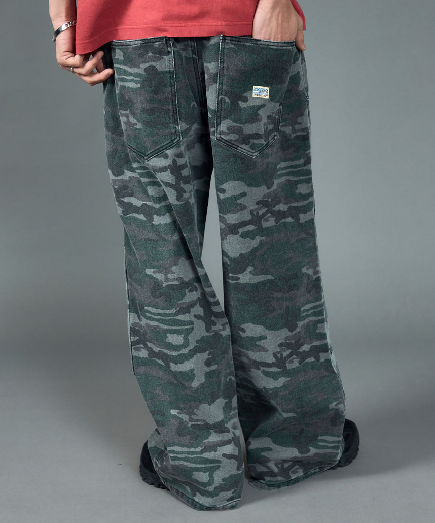 sqnz（エスキュンズ）】 リアルツリーパンツ ダブルニー 刺繍 キャンバス素材 SEQUENZ（シークエンズ）】sqnz double knee pants / パンツ