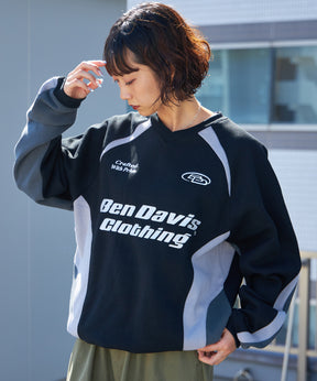 RUNNERS SWEATSHIRT / ドローコード シティガール シティボーイ ブロークコア ゲームシャツ 裏起毛 ブラック