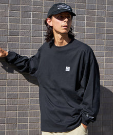 BD LOGO L/S TEE WIDE / 長袖 オーバーサイズ ワンポイント シンプル ネーム ブラック