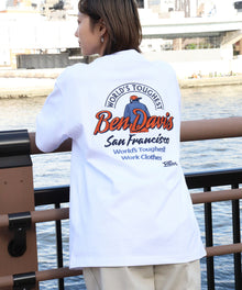 【BEN DAVIS（ベンデイビス）】BD LABEL EMB TEE / Tシャツ クルーネック  ワンポイント シンプル ユニセックス ホワイト