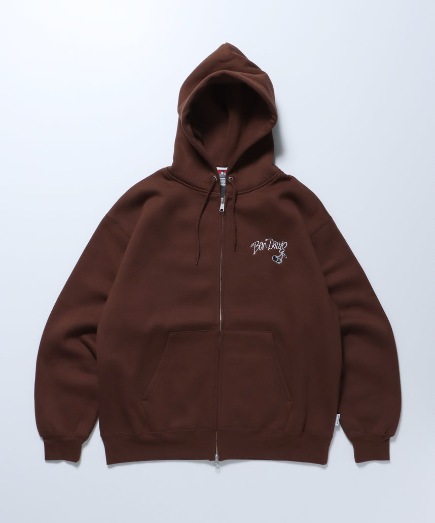 BEN DAVIS(ベンデイビス)】WALL TAGGING ZIP HOODIE / ロゴ ビッグ