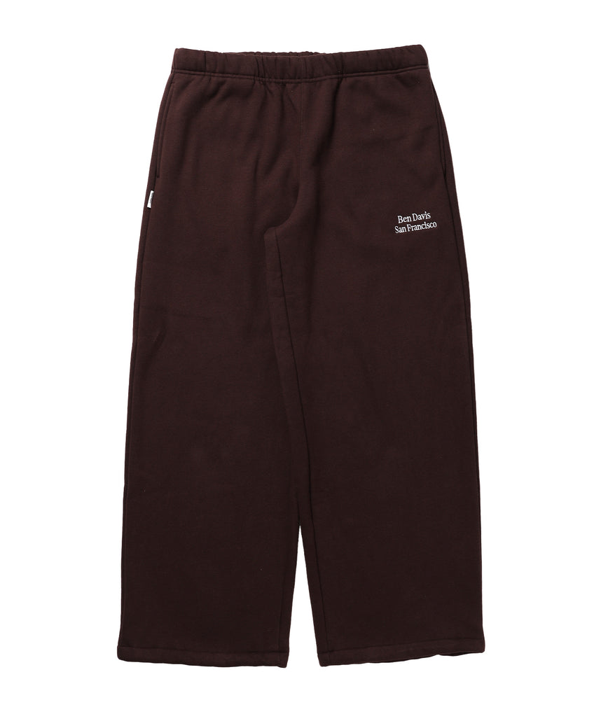 WIDE CURVE SWEAT PANTS / スウェットパンツ ワイドシルエット ルーズ ユニセックス ブラウン