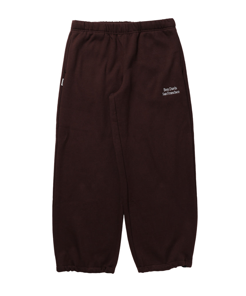 WIDE CURVE SWEAT PANTS / スウェットパンツ ワイドシルエット ルーズ ユニセックス ブラウン
